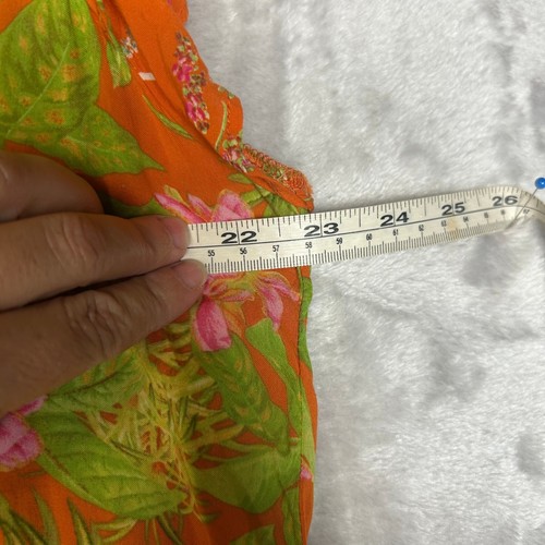 Tunika-Top mit Blumenmuster rosa + oliv orange und Quasten - Damen - Bild 8 von 13