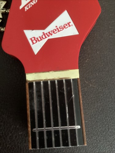 Vintage Budweiser Guitar Neck Draft Beer Tap Handle 1991 Bar Kegerator Topper - Picture 4 of 9