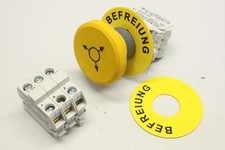 EAO 44-121 Schalter Befreiung gelb & Kontaktblock 44121