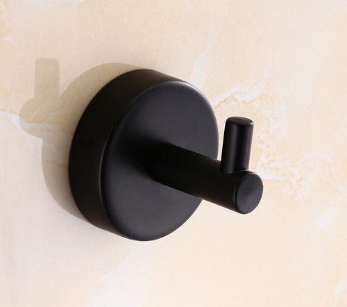 Stainless Steel Wall Mount Single Hook Towel Holder Bathroom Accessories Hanger - Foto 8 di 13