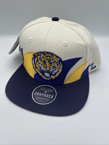 LSU Tigers Hat Zephyr Z Hat Retro Sharktooth Performance Snapback Cap H88 - Picture 5 of 8
