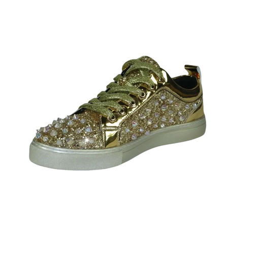 Mens Fancy Shoes By FIESSO AURELIO GARCIA, Spikes Rhine stones 2413 Gold - Bild 4 von 9