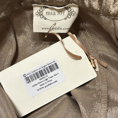 Mia joy X Joyfolie Little Girls Addilyn Skirt Sz 2 Light Taupe Tulle Tiered - Picture 4 of 7