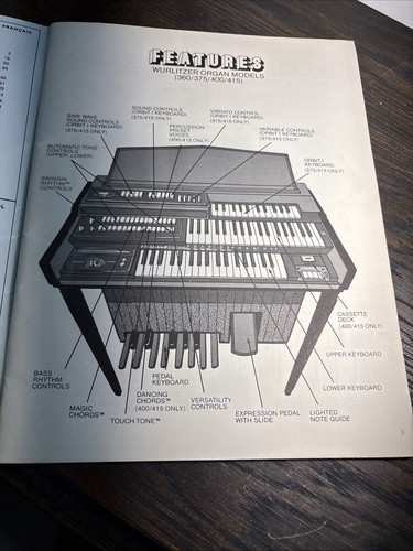 Musik Wurlitzer Bedienungsanleitung Modelle 360 375 400 415 International Edition - Bild 5 von 8