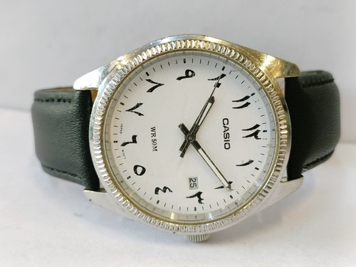 CASIO QUARTZ WHITE DIAL MTP-1302 JAPAN MEN'S FULL WORKING, BAND AFTER MARKET - Imagen 9 de 19