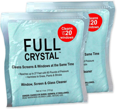 Refill Kit   Two 4 Oz Crystal Powder Exterior Window Cleaner Packets, Each 4 Oz 