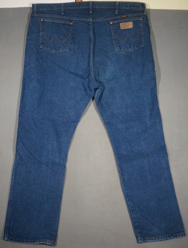 XB09420 **WRANGLER** 13MWZPW STRAIGHT LEG MENS BLUE JEANS 46X34 (msr 46"x33.5") - Picture 3 of 6