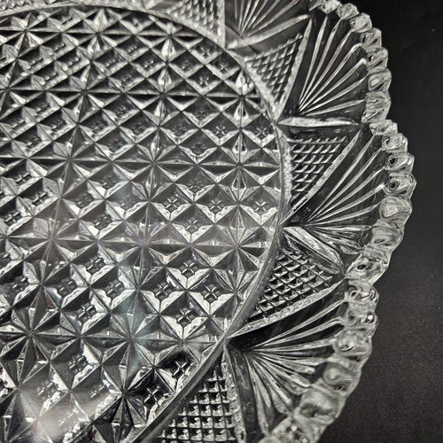 Vintage Mikasa Hoya Crystal Oval Serving Platter 12" Georgian Cut - Picture 10 of 14