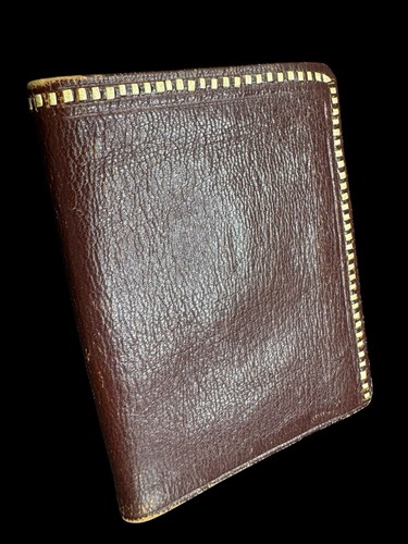 Vintage Leder Geldbörse Gold Braun 4" Kleingeld - Bild 2 von 7