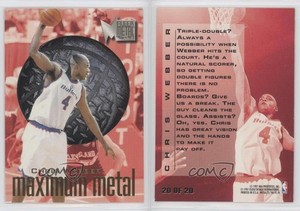 1996-97 Fleer Metal Maximum Metal Chris Webber #20 HOF