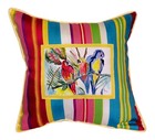 Tropical Macaw Parrot Bird Indoor Outdoor 17 x 17 Inch Pillow