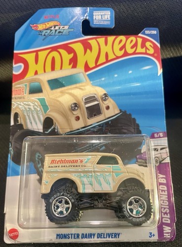 Hot Wheels Monster Dairy Delivery CUSTOM Wheel & Tire Real Riders - Picture 3 of 5