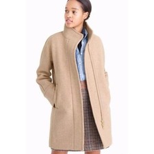 J.Crew Wool Stadium Cloth Cocoon Coat in Light Beige Women's Size 0 B2770 $365