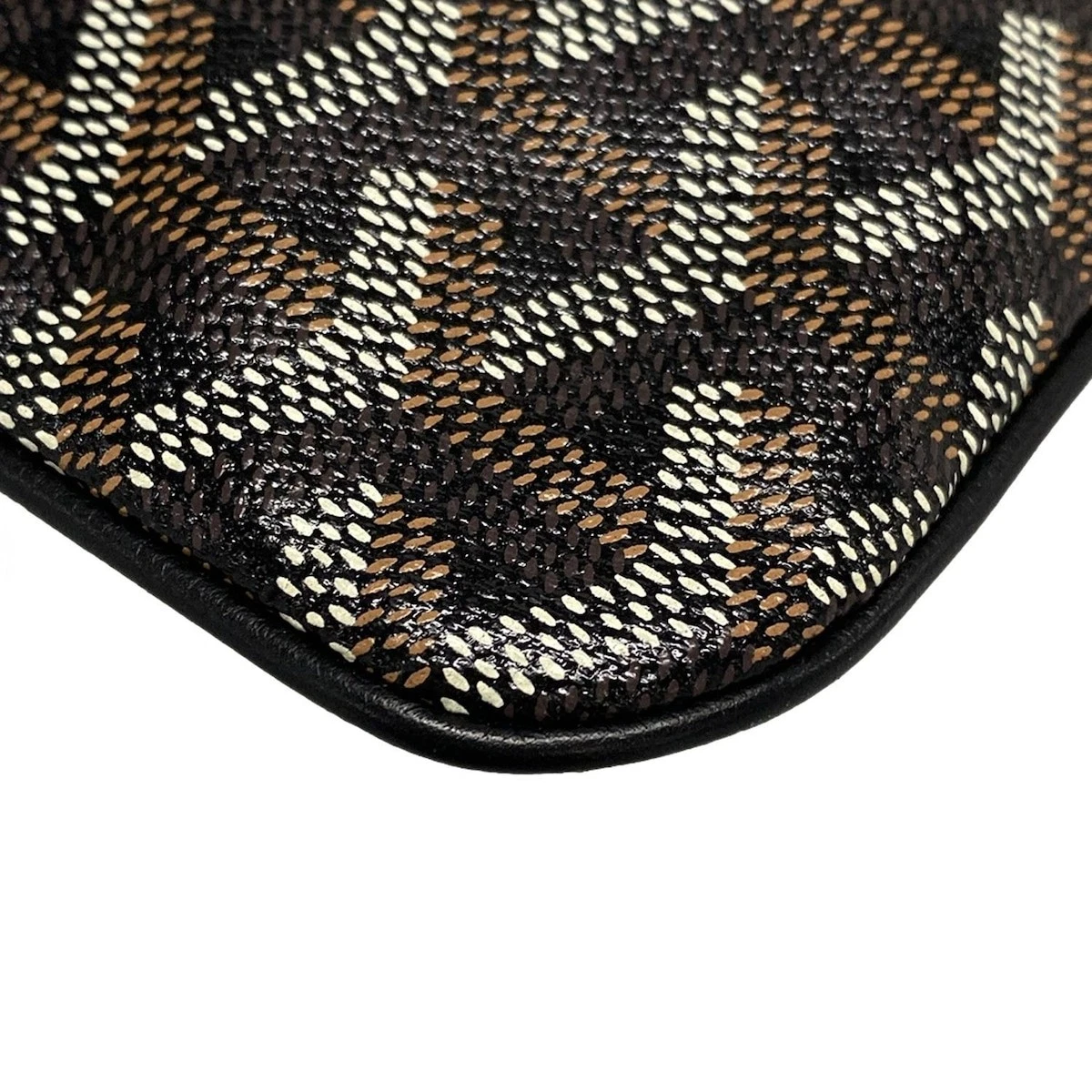 Borsa pochette originale GOYARD Senna PM in tela rivestita nera