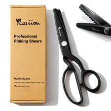 8-Inch Professional Pinking Shears for Fabric Cutting - 5mm Triangle Tooth Fa...