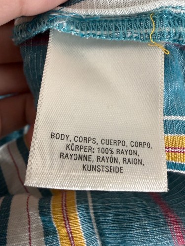 Maeve Anthropologie Size S Striped V Neck Casual Top 3/4 Sleeve Pullover - Picture 5 of 7