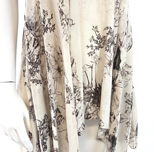 STUNNING WOMENS ALL SAINTS SKULL DE JOUY SILK RACER VEST PARACHUTE TOP 14 RARE - Picture 22 of 24