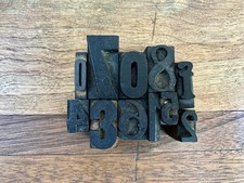 Wood letterpress letters and number~Random~Vintage