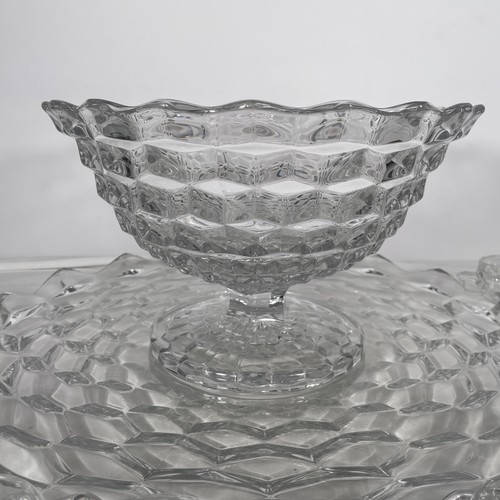 Vintage Fostoria American Punch Bowl 13 Cups Base Glass Wedding Party Serveware - Picture 14 of 18