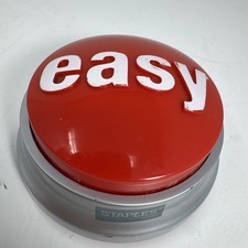 Vintage Staples "That Was Easy" Red Button Tested & Works Talking