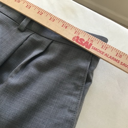 Ralph Lauren pantaloni eleganti pieghettati etichetta nera grigio misto poli 34x32 con polsini - Foto 7 di 10