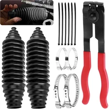 Car Inner Tie Rod Boot Kit with Boot Clamp Pliers,Soft Car Rack and Pinion Boots