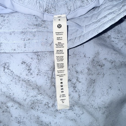 Lululemon Hotty Hot High Rise Long Skirt Skort Gravel Dust Pastel Blue Purple 6 - Picture 13 of 15