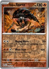 Paldean Tauros Reverse Holofoil 028/193 Uncommon SV02: Paldea Evolved Near Mint