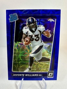 2021 Panini Donruss Optic - Rated Rookie Javonte Williams #215 Blue Scope Prizm