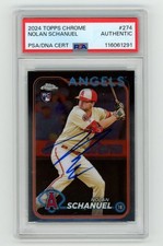 Nolan Schanuel Signed 2024 Topps Chrome #274 PSA Auto RC Rookie Card Angels