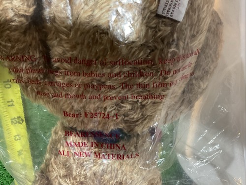 Gotta Getta Gund Bear Still Sealed NIB Brown Teddy Bear Plush Stuffed Animal 16" - Picture 11 of 12