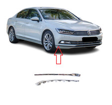 Neu Vorne Stoßstange Unten Chrom / Schwarz Blenden Rand VW Passat B8 2014-18