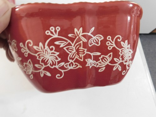 TEMPTATIONS FLORAL LACE ROT PERLEN KASSEROLLE FORM 2 ea STAPELBAR 1,0 & 1,5 QRT - Bild 4 von 13