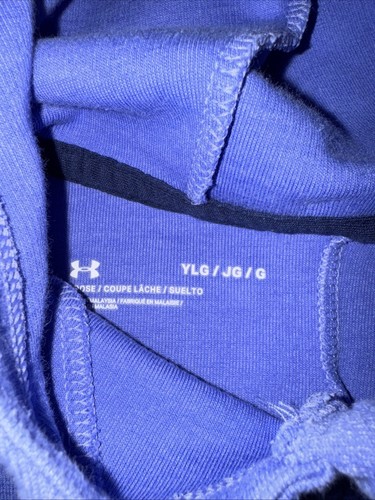 Under Armour Sweatshirt Girls S Purple Project Rock Full Zip Hoodie Pullover - Picture 2 of 6