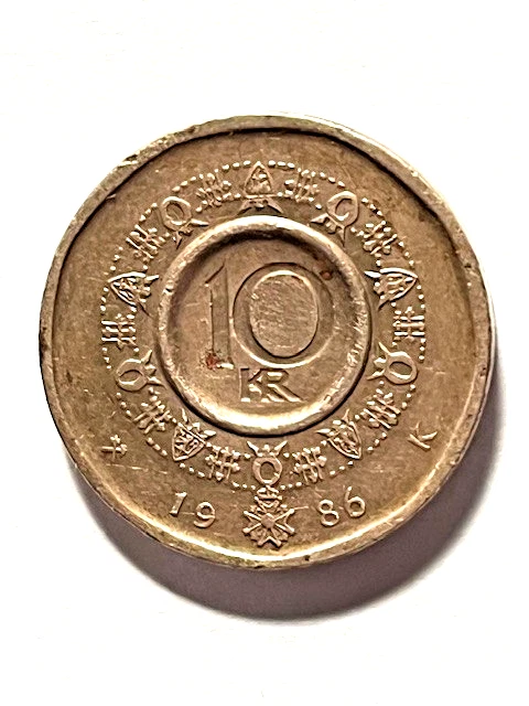 ノルウェー 10クローネ 1986年 オラフ・ヴ・コム 1986 Norwegian Coins