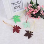 240 PCS Labels with String Thanksgiving Maple Leaf Decor Kraft Paper Tag
