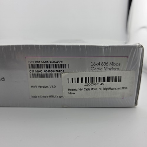 Motorola MB7420 16x4 686 Mbps DOCSIS 3.0 Single Ethernet Port Cable Modem NEW - Picture 5 of 6
