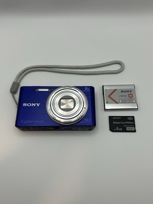 Sony Cyber-Shot DSC-W730 16.1 MP Digital Camera Blue w/ Battery & 4 GB SD Card