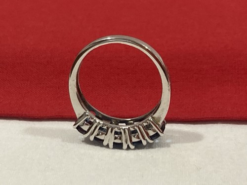 925 Thailand Sterling Silver Blue Lab Colored Stone Cocktail Band Ring SIZE 8 - Picture 7 of 15