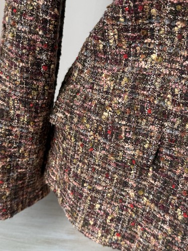 Austin Reed Tweed Damen Blazer Gr. 8 M bunt braun Knopfleiste Langarm - Bild 5 von 12
