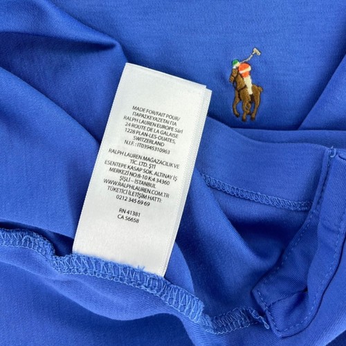 Polo Ralph Lauren Classic Fit Shirt Men XL Bright Blue Short Sleeve Flesh Pony - Picture 6 of 9