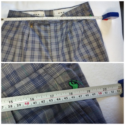 Adidas Men's Golf Trousers Plaid / Check Pattern Waist 38" Blue / grey Vgc - Picture 13 of 15
