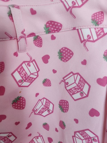 Hot Topic Sweet Society Strawberry Milk Shortalls Plus Size 1X Sold Out XL Pink - Picture 3 of 16