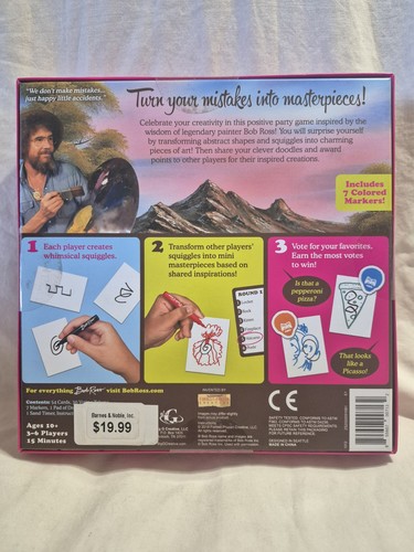Happy Little Accidents Bob Ross Party Game: Turn Your Mistakes Into Masterpieces - Picture 2 of 3