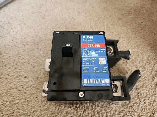 EATON CSR2200N CSR 25K MAIN CIRCUIT BREAKER 200 AMP 2 POLE