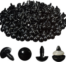 Zhbrchz 160Pcs 14Mm Black Plastic Safety Eyes Crafts Safety Eyes with 160Pcs Was