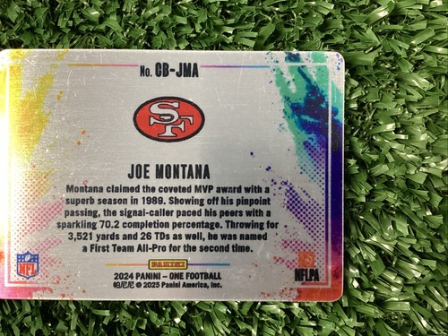 Joe Montana 2024 Panini One Color Blast Metal #CB-JMA San Francisco 49ers -MC - Picture 7 of 8