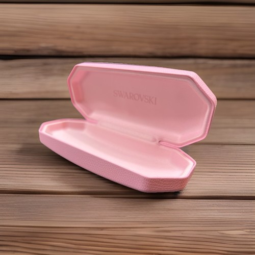 Estuche para gafas SWAROVSKI rosa concha de almeja paño de limpieza y caja de regalo nuevo - Imagen 6 de 9