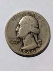 1940-P Washington Quarter, Circulated, 90% Silver, w/subtle Toning