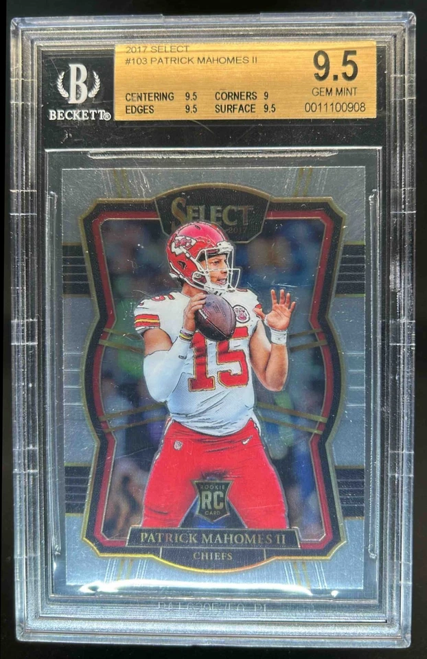 Select Patrick Mahomes II RC Rookie Premier #103 Chiefs BGS 9,5 2017